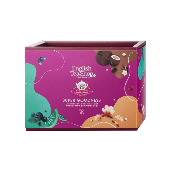 ENGLISH TEA,  Zestaw Super Goodness - 3 smaki, 12 piramidek