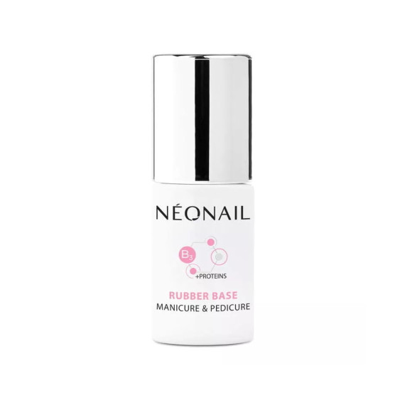 NeoNail, Baza hybrydowa Rubber Base Manicure & Pedicure, 7,2 ml