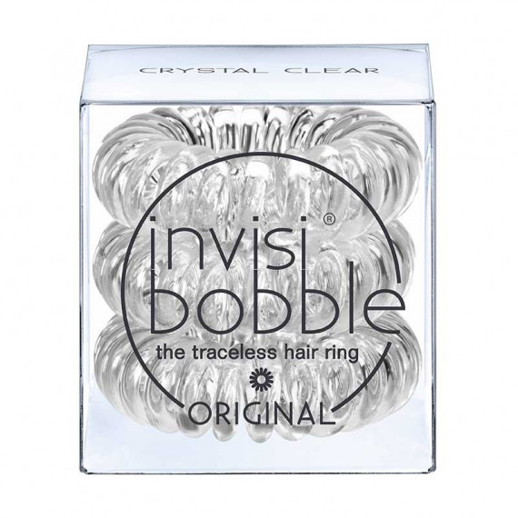 Invisibobble, Gumki do włosów 3 szt., Crystal Clear - przezroczyste