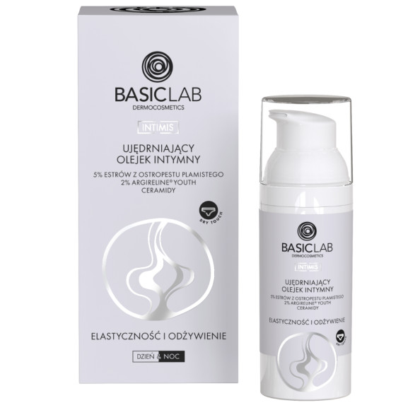 BasicLab, ujędrniający olejek intymny z 2% peptydu ARGIRELINE™ YOUTH, 50 ml