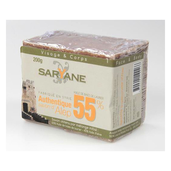 Saryane, Mydło z Aleppo 55% oleju laurowego, 200 g