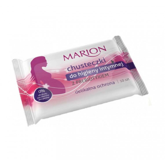 Marion, Chusteczki do higieny intymnej z prebiotykiem, 10 szt
