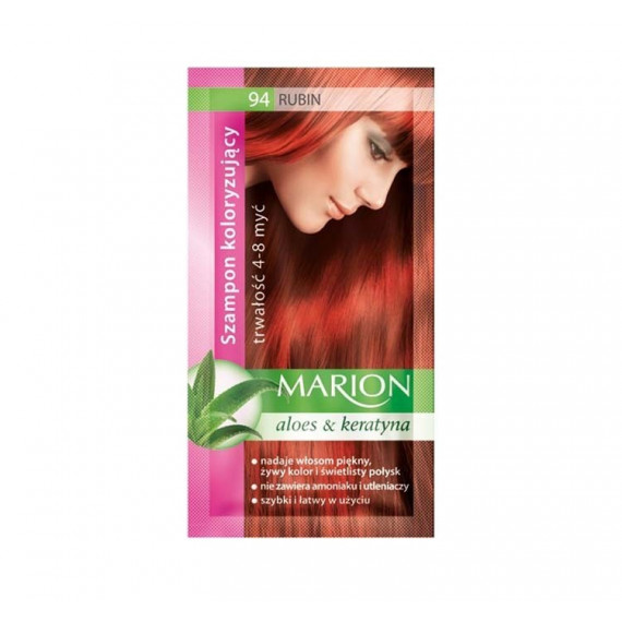 Marion, Szampon koloryzujący w saszetce, Rubin - nr 94, 40 ml